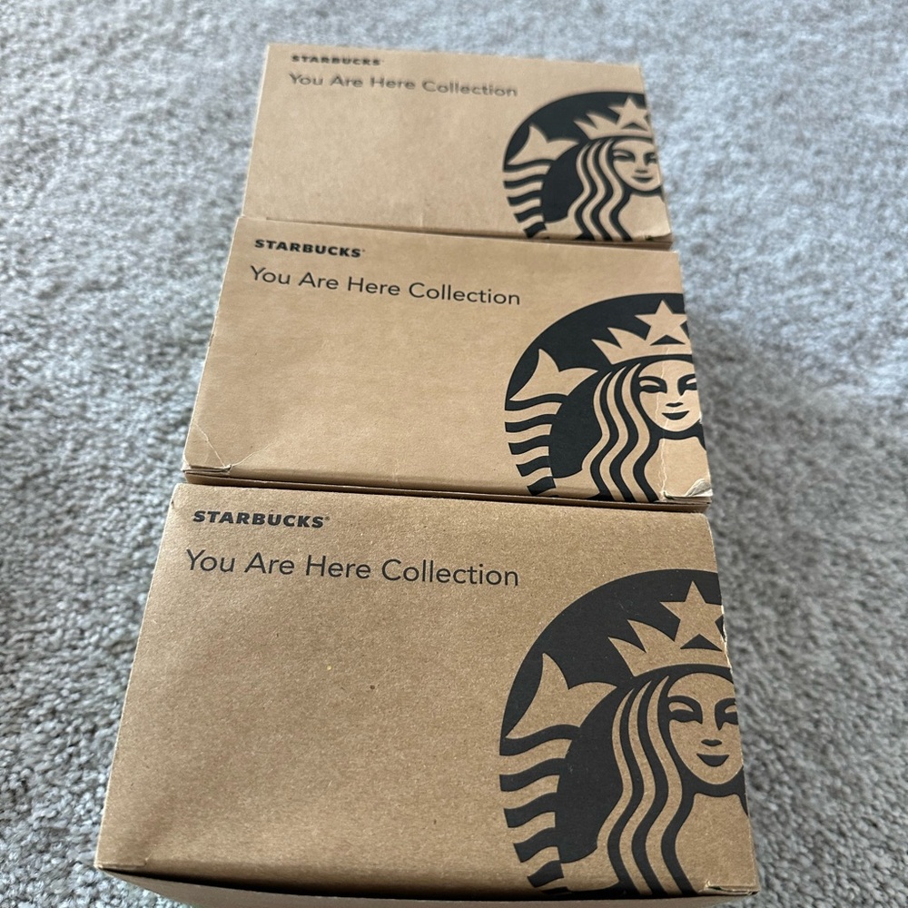 3 EMPTY Starbucks You Are Here boxes